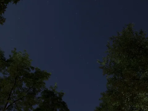 Stars time lapse poconos Stock Footage 81157542