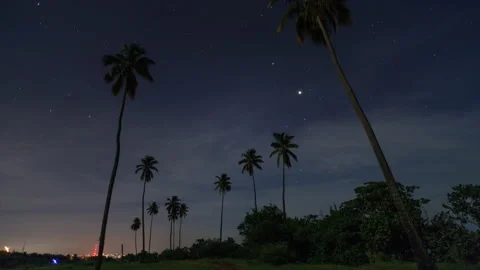 Stars timelapse at Playuela beach in Puerto Rico in 2020 Stock Footage