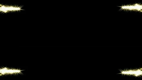 Stars track creates the frame of a black screen Stock Footage 85047979