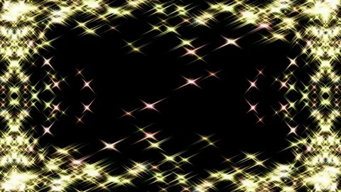 Stars track creates the frame of a black screen Stock Footage 85055726