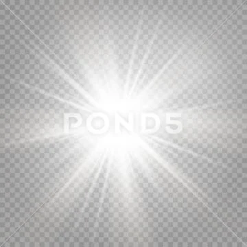 Stars on a transparent white and gray background Stock Illustration