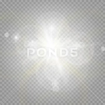 Stars on a transparent white Stock Illustration