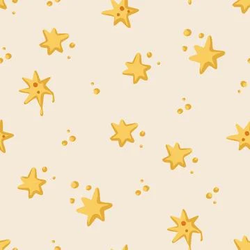 Stars vector seamless pattern. Stock Illustration