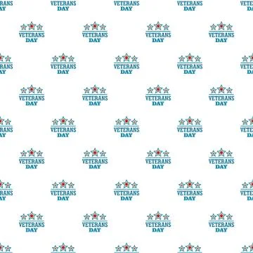 Stars veterans pattern seamless Stock Illustration