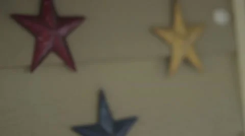 Stars on Wall_Rack Focus Stockbeeldmateriaal 67907543