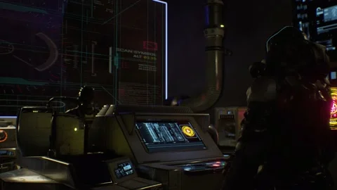 The Starship’s Brain: Captain’s Command at the Bridge Stock Footage 150924115