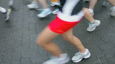 Start of a 10k race. Stock Footage 10864874
