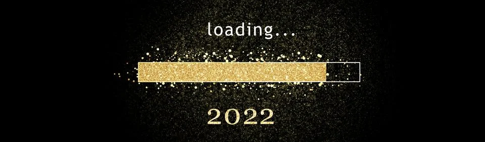Start 2022 concept. Loading new year 2022. 3D illustration Stock Illustration