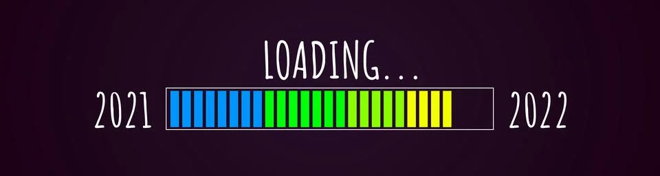 Start 2022 concept. Loading new year 2022. 3D illustration Illustrazione stock