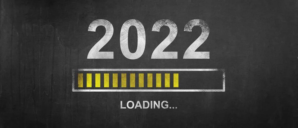 Start 2022 concept. Loading new year 2022. 3D illustration Illustrazione stock