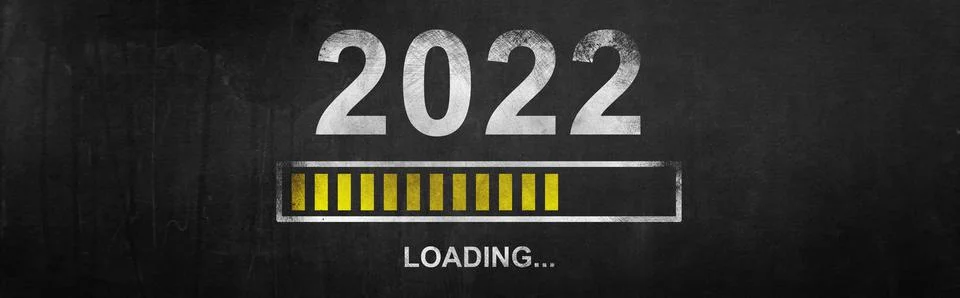 Start 2022 concept. Loading new year 2022. 3D illustration Illustrazione stock