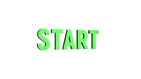 Start 3d text animation with horizontally word rotating effect. streaming a.. Stock Footage 313794247