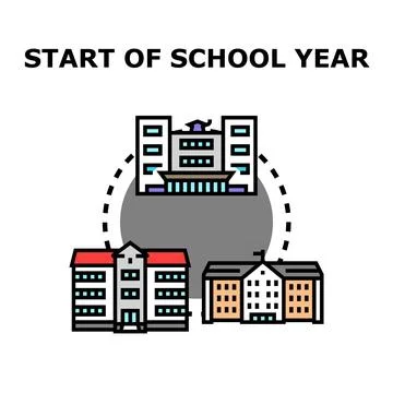Start of academic year linking residential buildings to university campus Ilustración de archivo