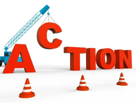 Start Action Indicates Activist Building And Activism 3d Rendering Ilustración de archivo