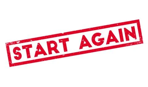 Start Again rubber stamp Stock Illustration