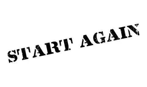 Start Again rubber stamp Stock Illustration
