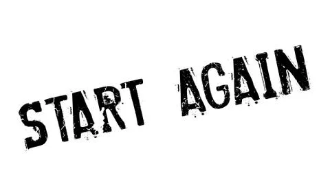 Start Again rubber stamp Stock Illustration