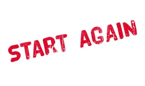 Start Again rubber stamp Stock Illustration