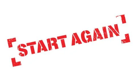 Start Again rubber stamp Stock Illustration