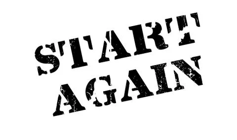 Start Again rubber stamp Stock Illustration