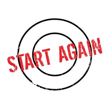Start Again rubber stamp Stock Illustration