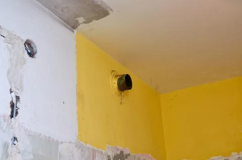 Start of an air vent pipe Stock Photos