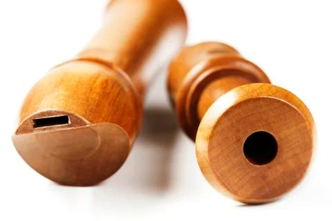 Start and end treble flute Stock Photos
