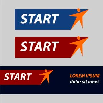 Start and finish, vector sticker, button An image with a star similar to the 스톡 일러스트