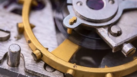 Start and stop balance wheel Stock Footage 113302476