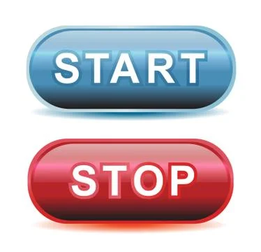 Start and stop button Stock Illustration