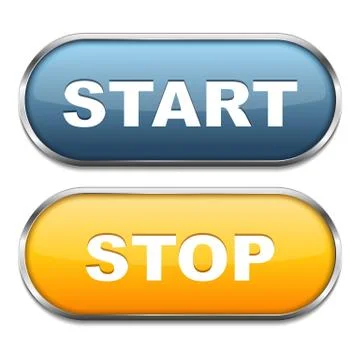 Start and Stop Buttons Stock Illustration
