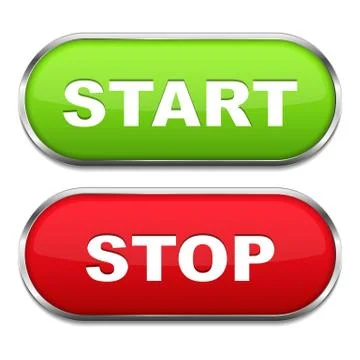 Start and Stop Buttons Stock Illustration