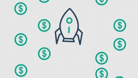 Start up animated icon. animated icon related to business Stock Footage 302792494