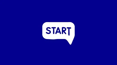 Start animation graphic element on blue background Stock Footage 327761846