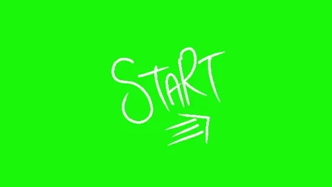 Start animation on green screen Stock Footage 334772756