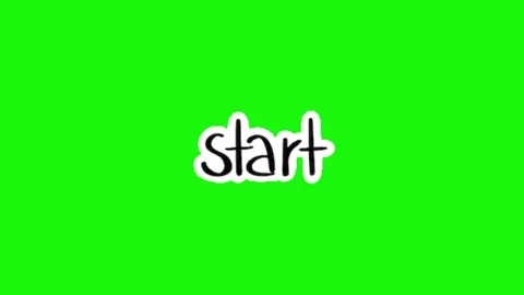 Start animation on green screen 動画素材 334772757