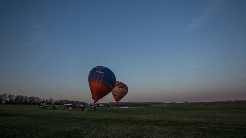 Start Balooning at Sunrise time lapse Stock-Footage 84764430
