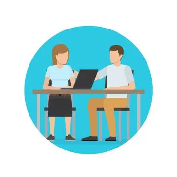Start Up Banner Workers Job Vector Illustration 스톡 일러스트