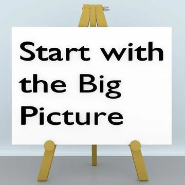 Start with the Big Picture concept Illustrazione stock