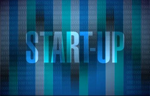 Start-up binary sign concept illustration design Stockillustratie