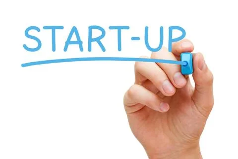 Start-up blue marker Stock Illustration