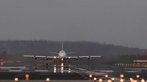 Start of a Boeing 747-412(BDSF) , ER-JAI operated by atc aerotranscargo Stock Footage 151418268