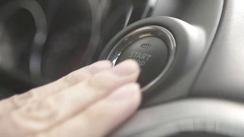 Start buntton of Mazda CX-9 big close up Stock Footage 88595159