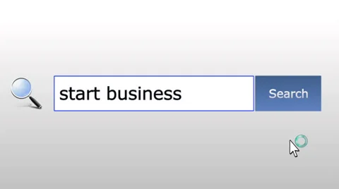Start business - graphics browser search query, web page,click for HD Stock Footage 35544660