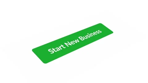 Start Business Green Button Click UI Animation Web Interface 4K Video stock 330383327