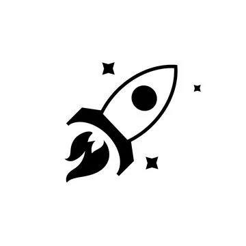 Start Up Business Outlined Line Vector Icon Rocket Launch startup Stock Illustration