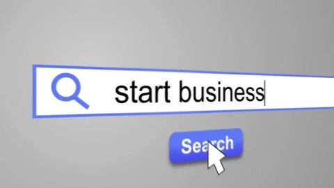 "Start business" Typing into Search Engine on Computer Screen Stock Footage 105667788
