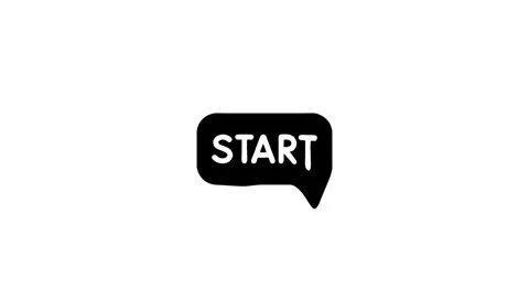 Start button animation with melting effect on white background Video stock 327761655