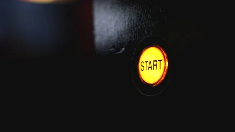 Start button on arcade machine blinking ... | Stock Video | Pond5
