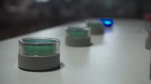 Start button on control panel Stock Footage 106672130